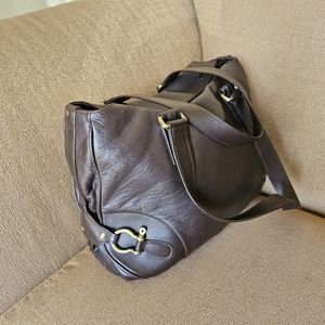 Burberry Dark Brown Leather Purse Medium Size